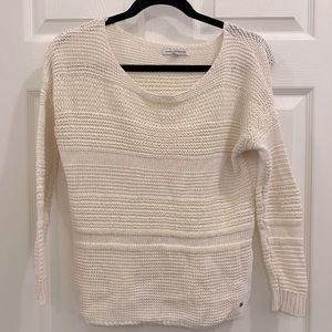 Transitional cream knit sweater